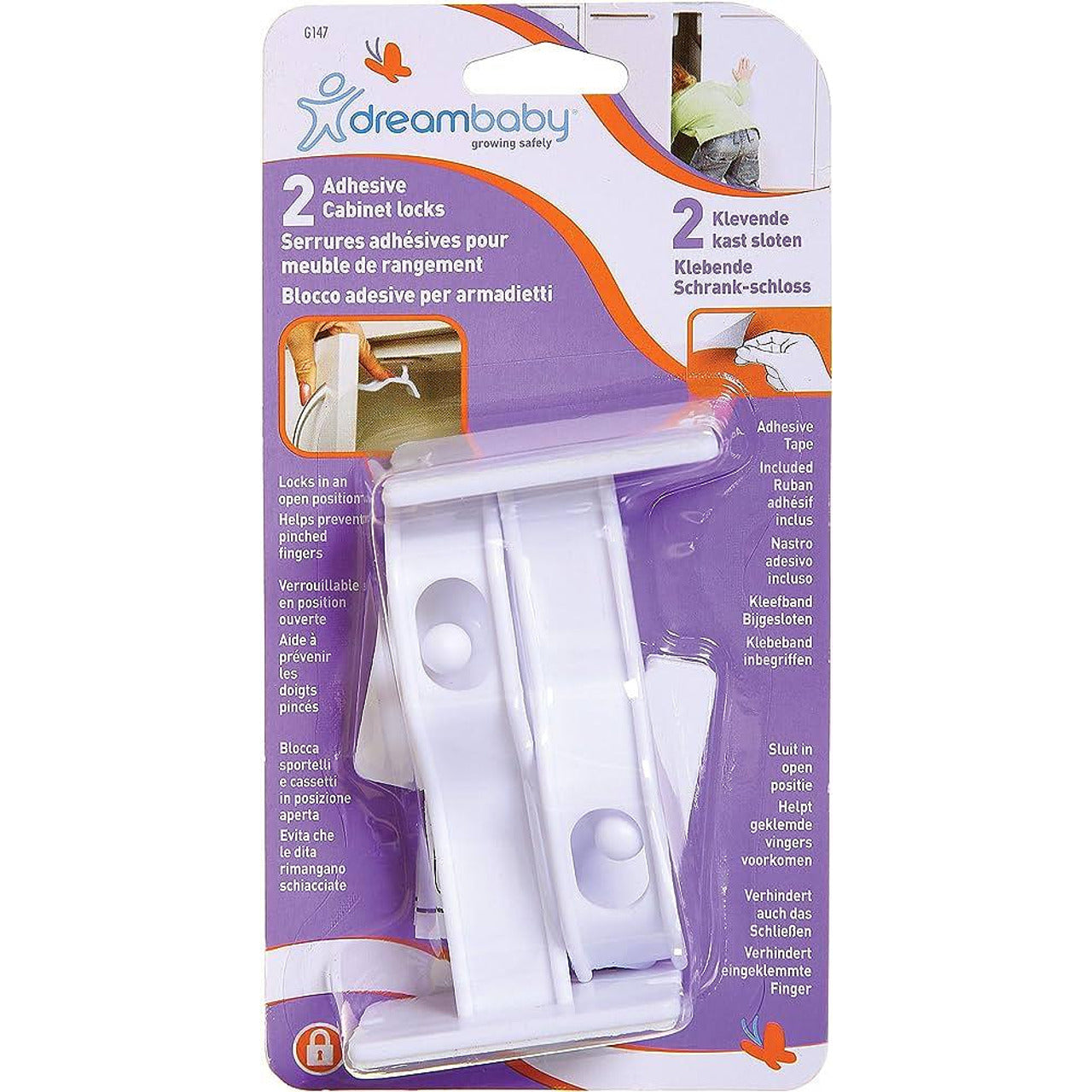 Предпазител За Шкаф Dual Action Adhesive 2 Бр G147 Dreambaby