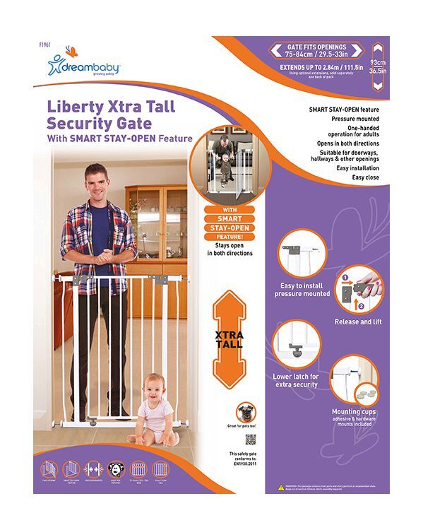 Преграда За Врата Liberty Extra Tall Бяла 1961 Dreambaby