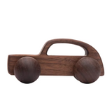 Дървена Количка - Лимузина - Тъмна С Тъмни Колелета