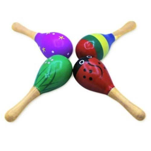 Шарена Детска Дървена Дрънкалка Маракаса, Голяма Smartbaby