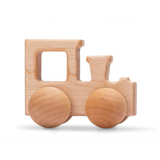 Дървено Влакче - Светло С Бели Колелета