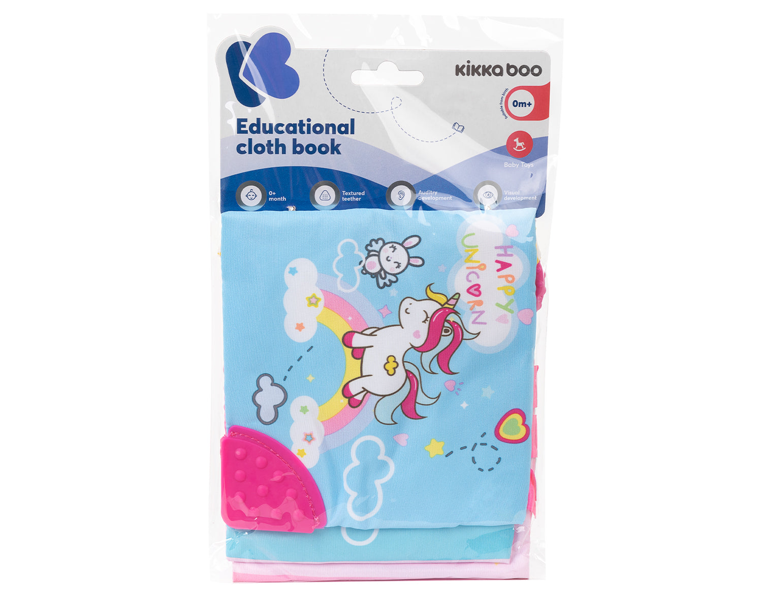 Образователна Текстилна Книжка С Чесалка Happy Unicorn --- BebeMama