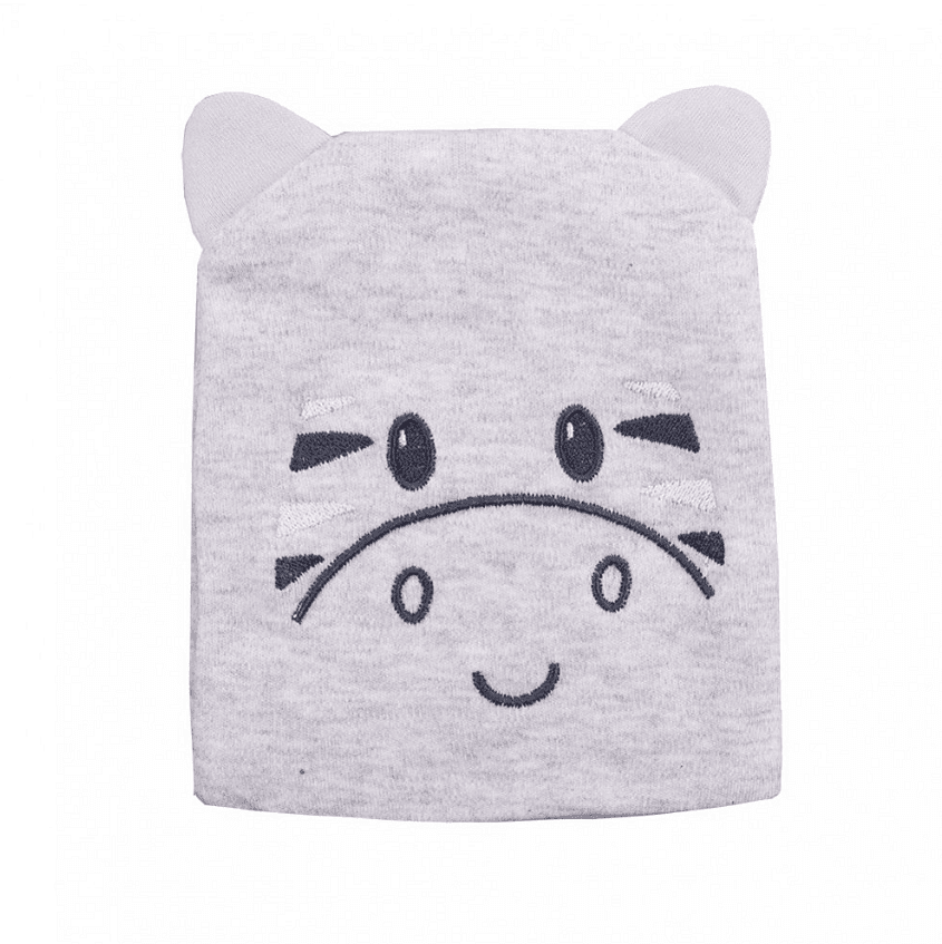 Бебешка Шапка С Ушички Baby Love Zebra Grey Eevi
