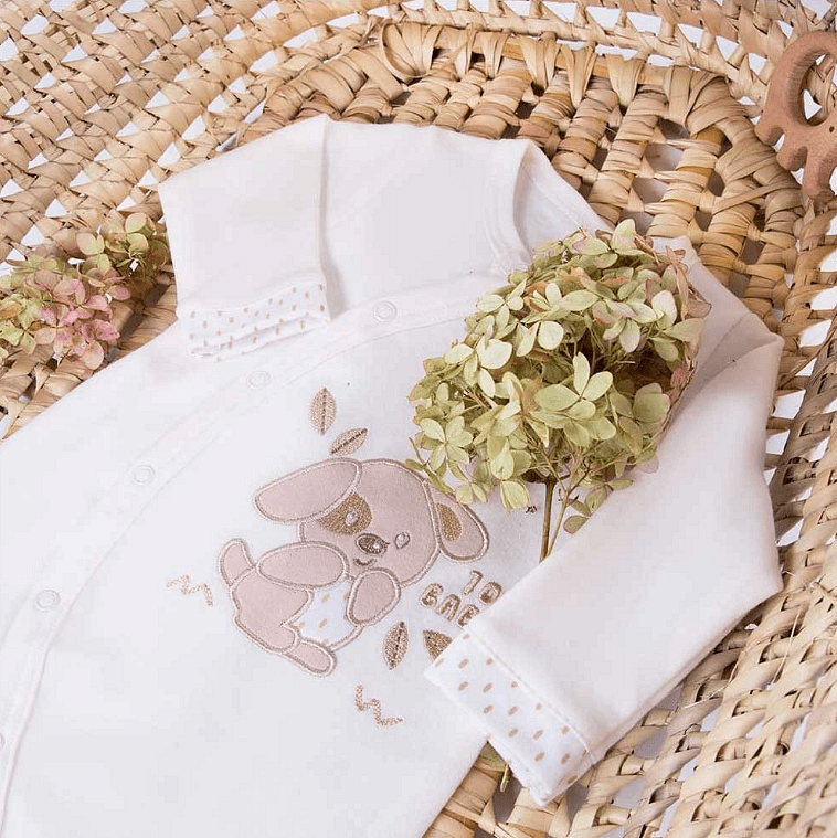 Бебешки Гащеризон Newborn С Дълъг Ръкав Зайче Екрю 56 См. Eevi