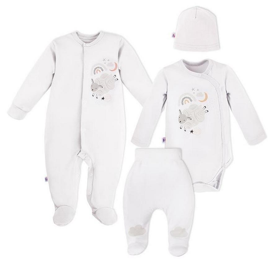 Бебешки Комплект 4 Части Mellow Овчица Бял 56 См. Eevi