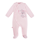 Бебешки Гащеризон Newborn С Дълъг Ръкав Зайче Розов 56 См. Eevi