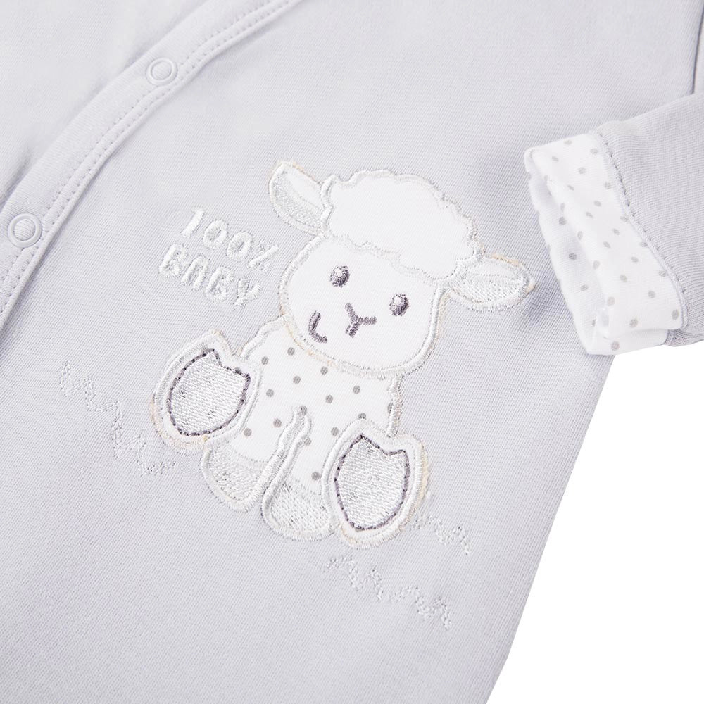 Бебешки Гащеризон Newborn С Дълъг Ръкав Овчица Сив 56 См. Eevi