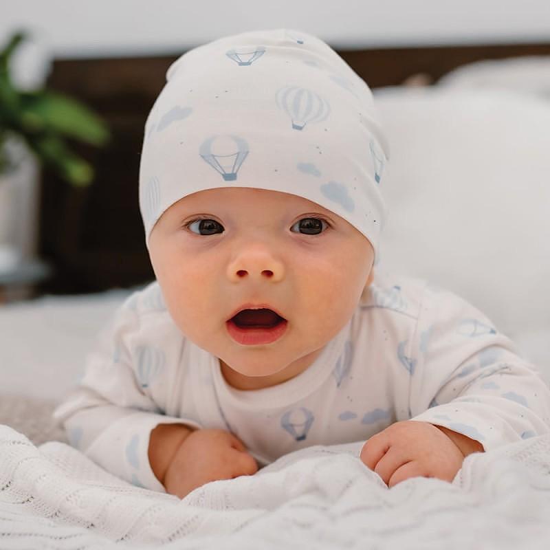 Бебешки Гащеризон Petite Бял Със Сини Балони 56см. Eevi