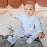 Бебешки Гащеризон Newborn С Дълъг Ръкав Мече Синьо 56 См. Eevi