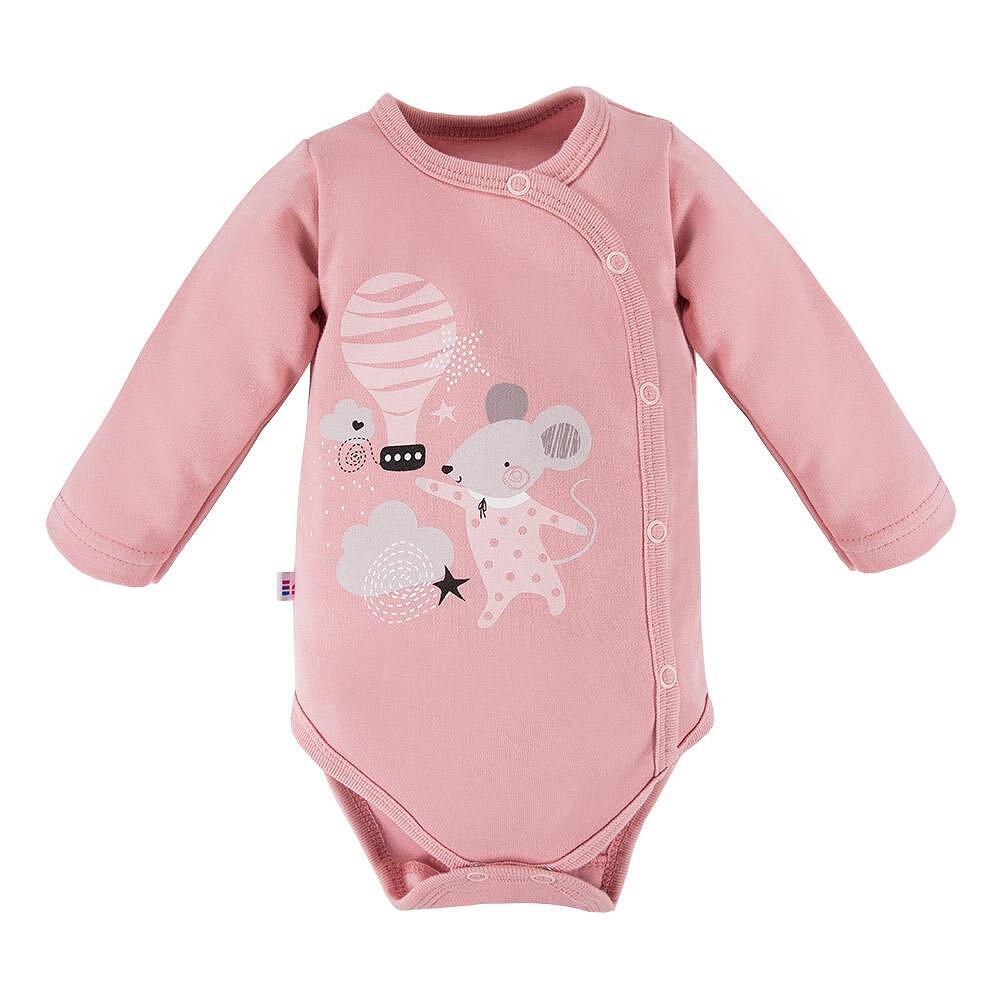Бебешко Боди Mellow С Дълъг Ръкав Pink 56 62 См. (1 4 М.) Eevi