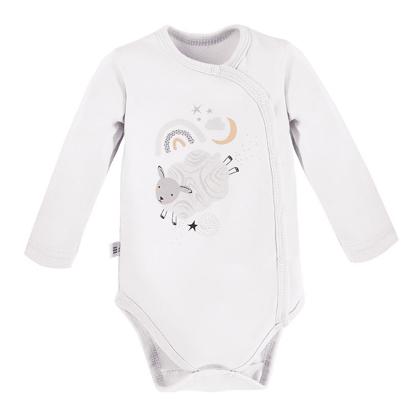 Бебешко Боди Mellow С Дълъг Ръкав White 56 68 См. Eevi
