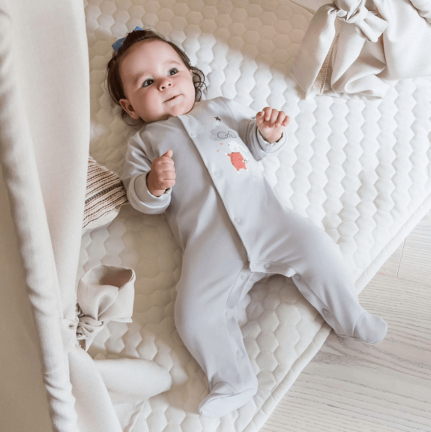 Бебешки Гащеризон Mellow С Дълъг Ръкав White 56 См. Eevi