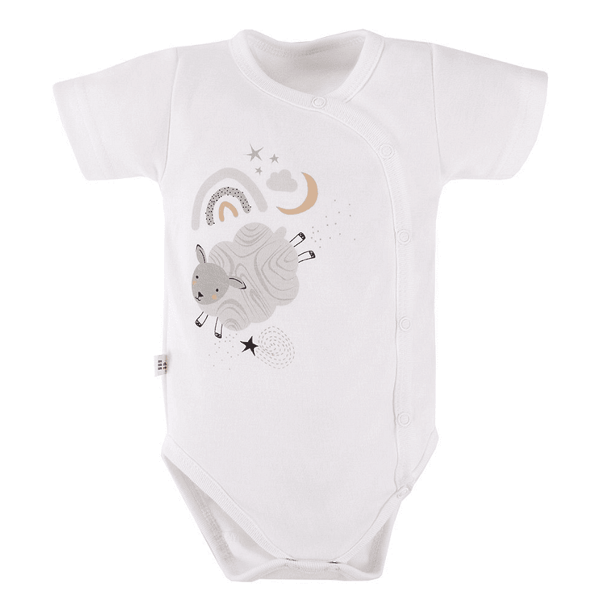 Бебешко Боди С Къс Ръкав Mellow White 56 См. Eevi