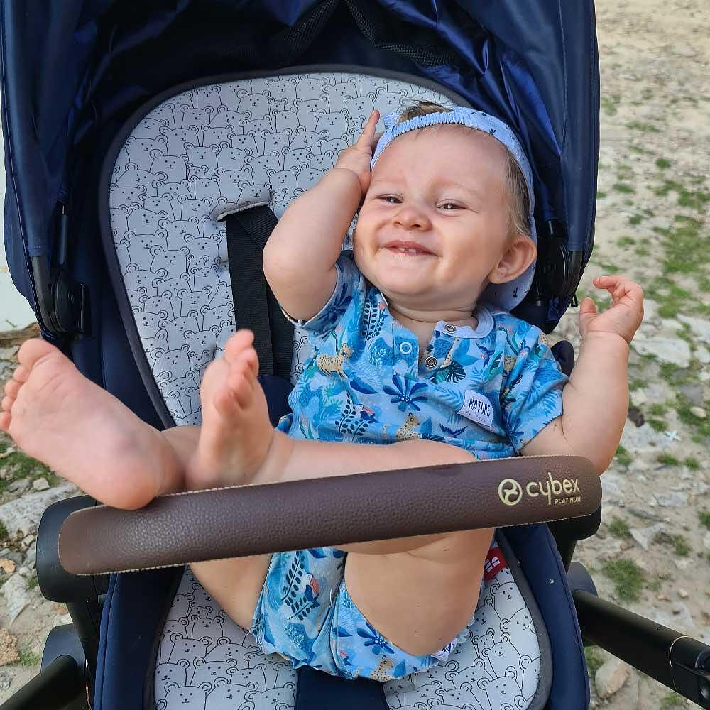 Подложка За Количка Розово Сиво Szary Kwiaty Eevi