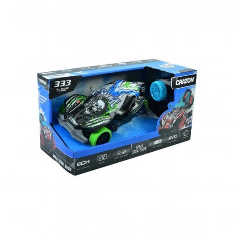 Екшън Кола С 3 Гуми, Димен Ефект, Музика И Светлини, Rc 1:16