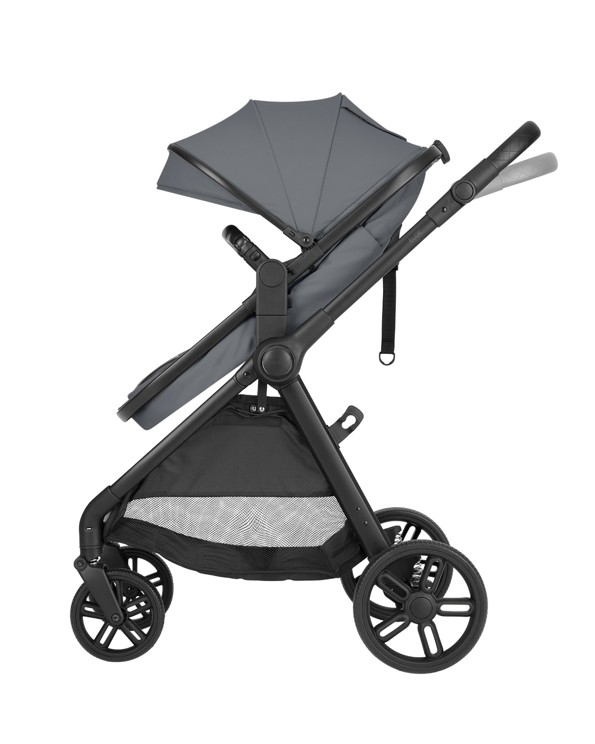 Комбинирана Количка 3в1 Трансф. Седалка Eloe Dark Grey Kikkaboo