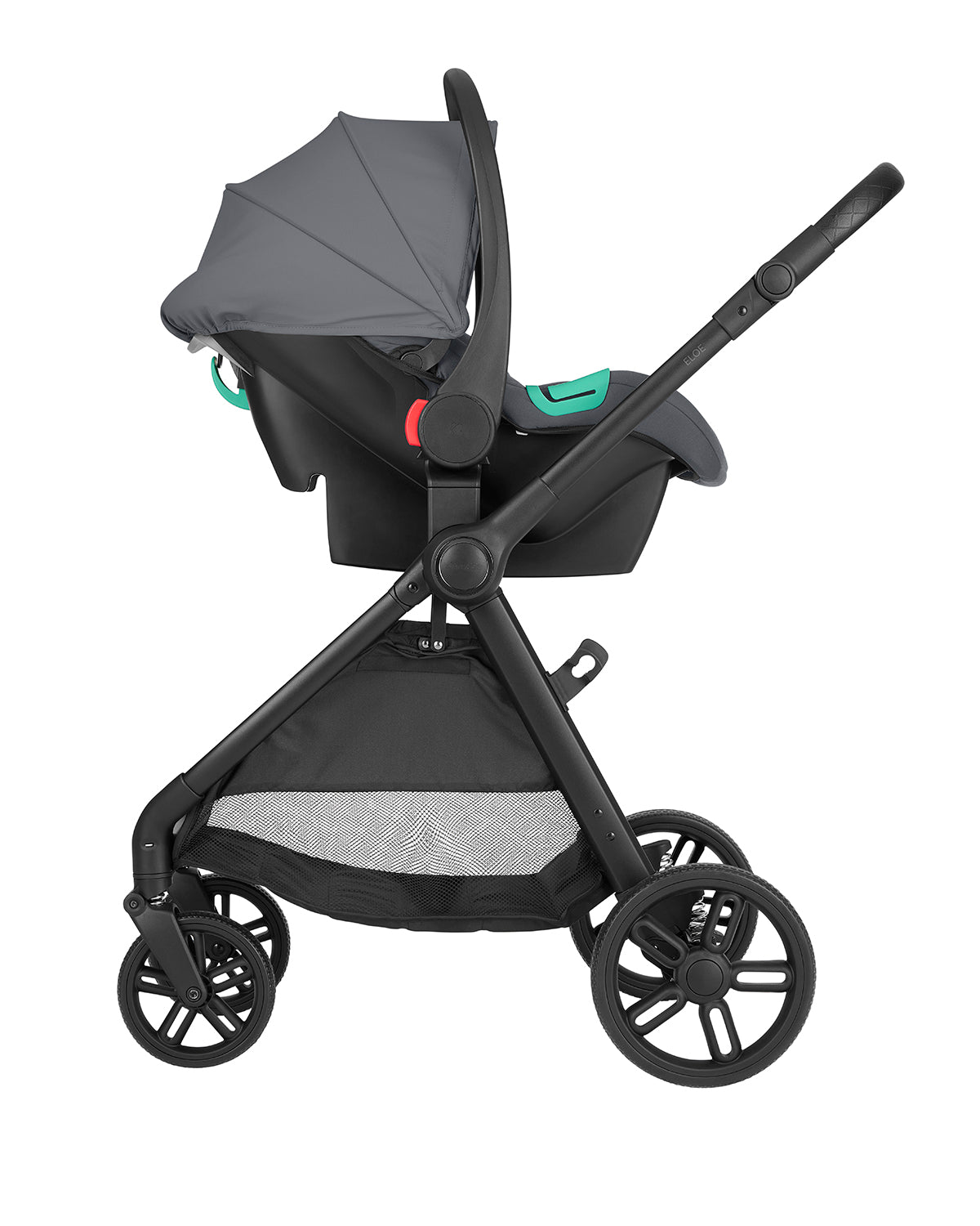 Комбинирана Количка 3в1 Трансф. Седалка Eloe Dark Grey Kikkaboo