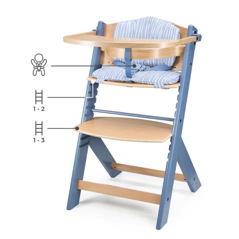 Столче За Хранене + Възглавница Enock Nordic Breeze Kinderkraft