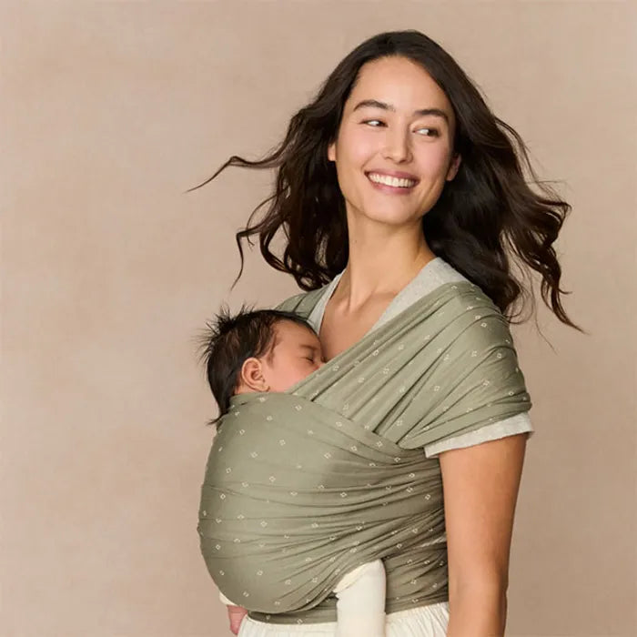 Слинг За Бебе Aura Marama Sustainable Knit Olive Diamonds Ergobaby