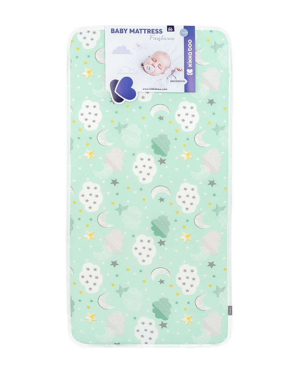 Матрак Fantasia 60x120x7см Clouds Mint Kikkaboo