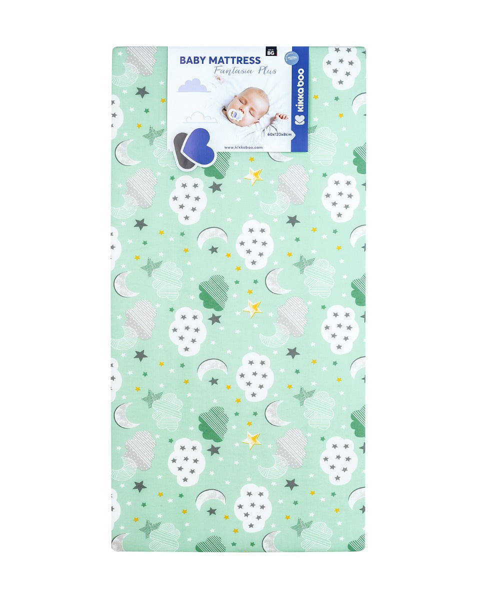 Матрак Fantasia Plus 60X120X8См Clouds Mint --- BebeMama
