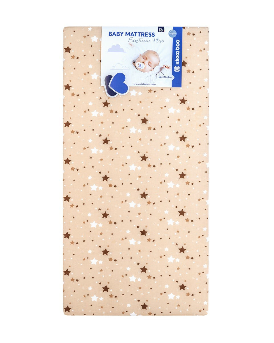 Матрак Fantasia Plus 60X120X8См Stars Beige --- BebeMama