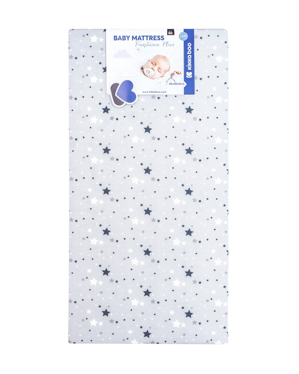 Матрак Fantasia Plus 60X120X8См Stars Grey --- BebeMama