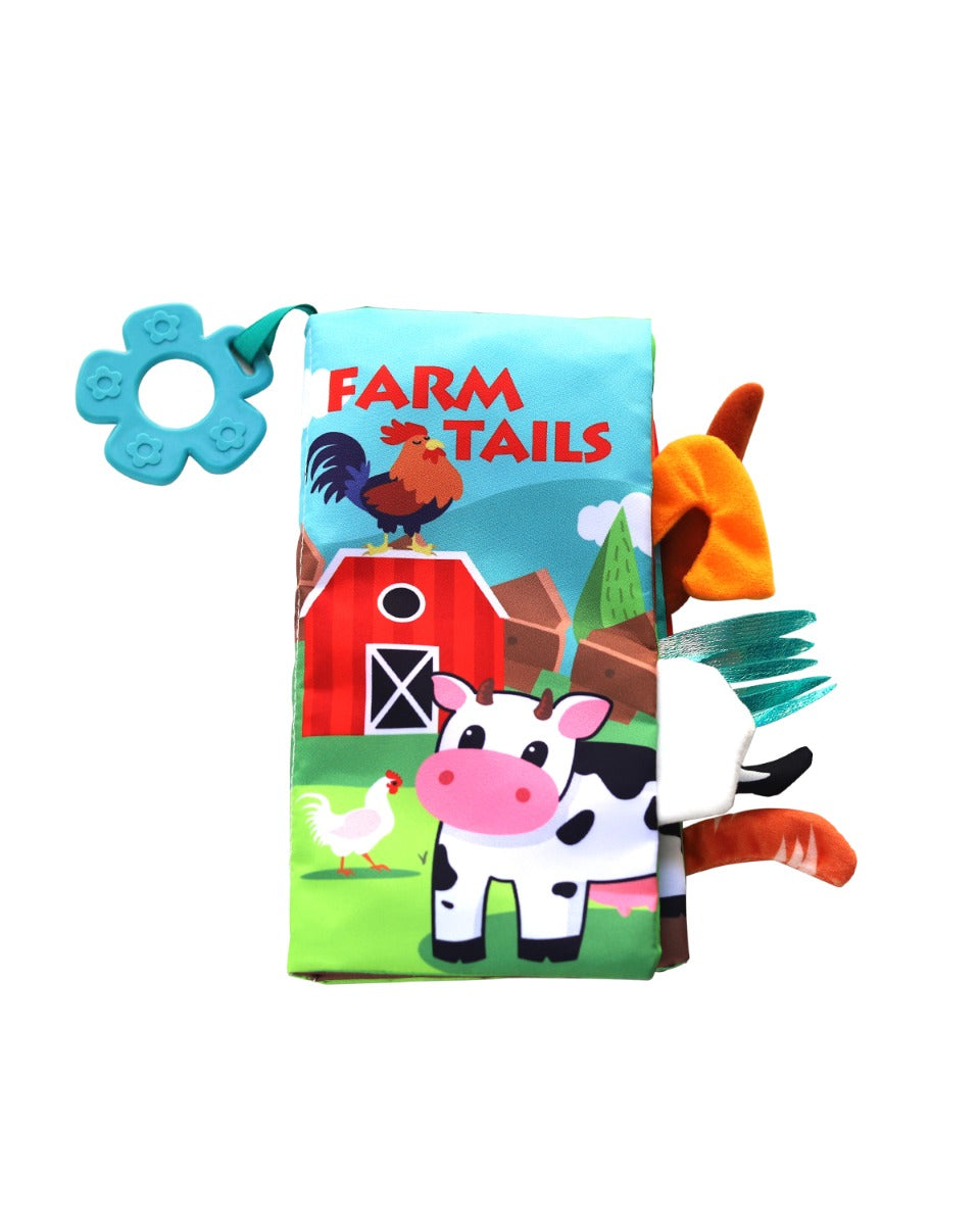 Образователна Текстилна Книжка С Чесалка Farm Tails - Книжки За Бебета - Kikkaboo - BebeMama
