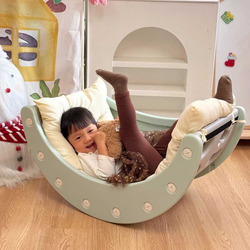Детски Многофункционален Модул За Игра И Почивка Зелен Feelkids
