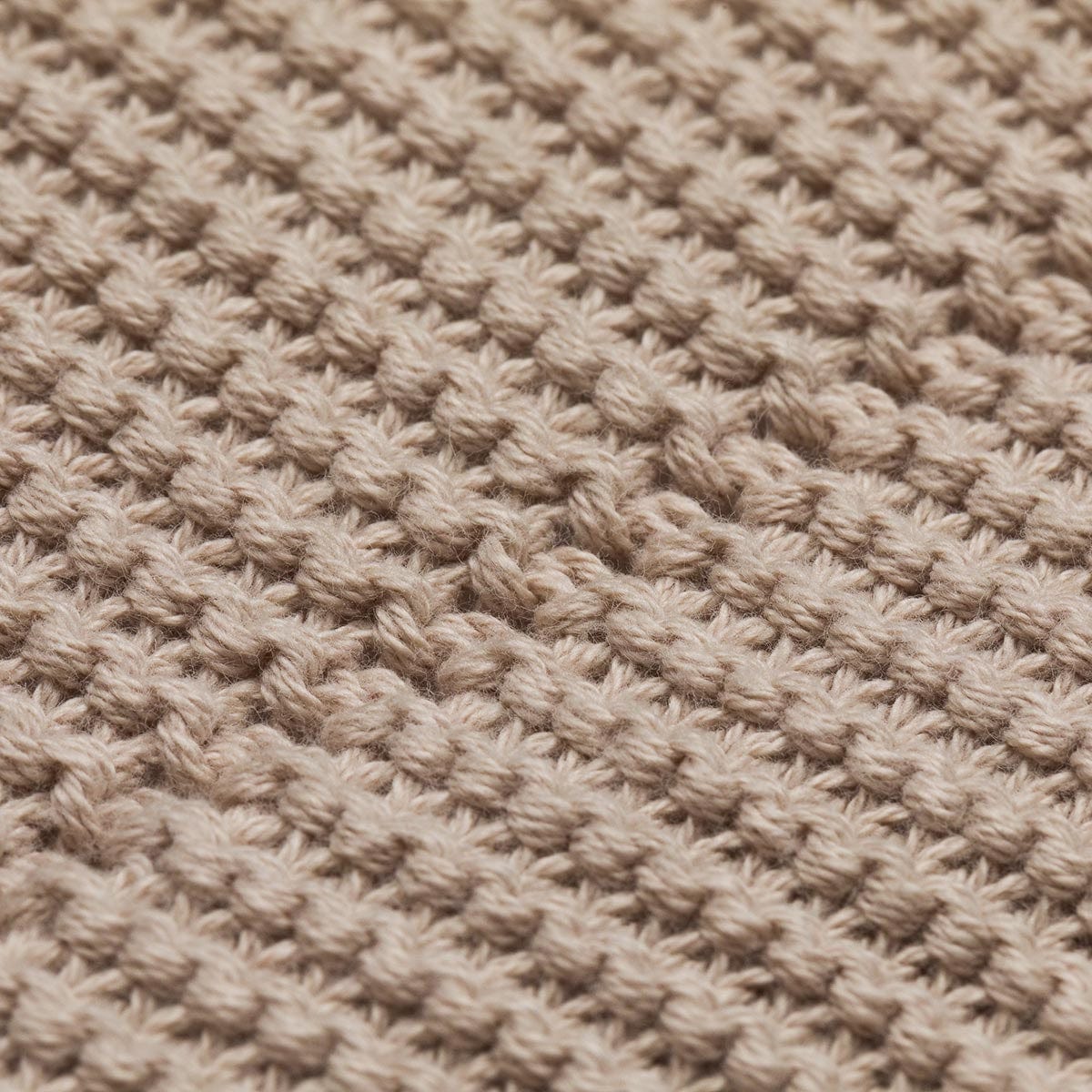 Fillikid Бебешко Плетено Одеяло - 100% Био Памук (100X80 См) - Taupe