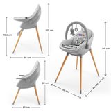 Fini Up Столче За Хранене Grey Kinderkraft