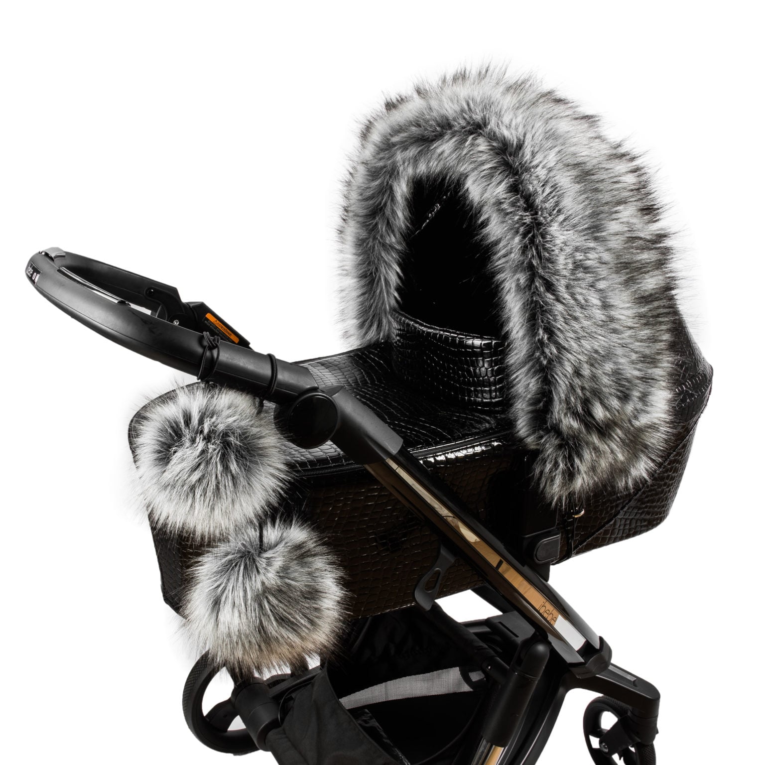 Кожен Аксесоар За Количка С Помпон Сив Galix