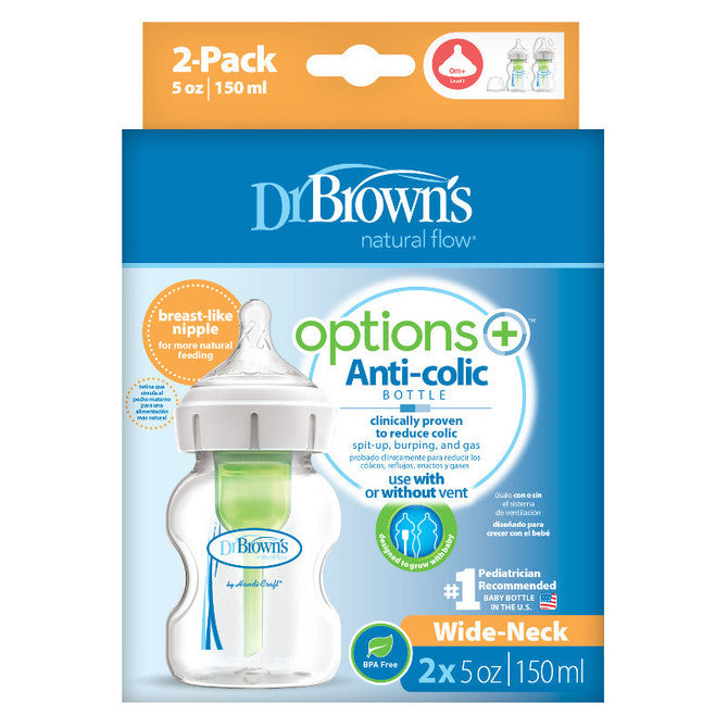 Шише Dr. Brown'S Wide-Neck Options+ Рр 150 Мл2 Броя
