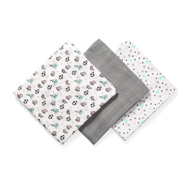 Scutece din bambus Babyono gri 70x70