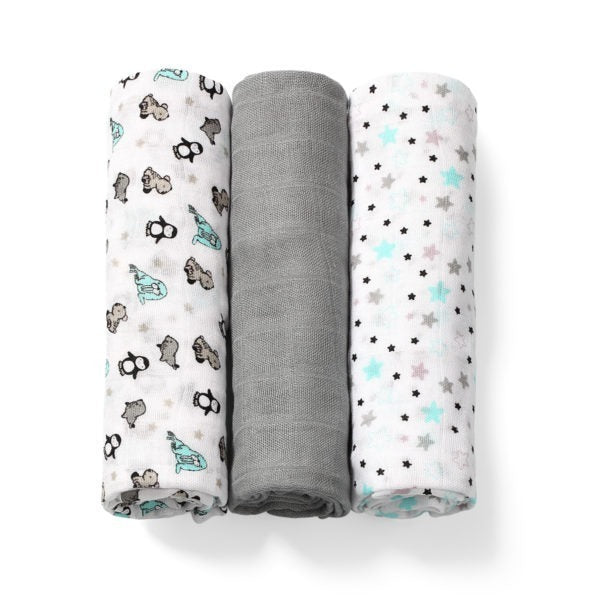 Scutece din bambus Babyono gri 70x70