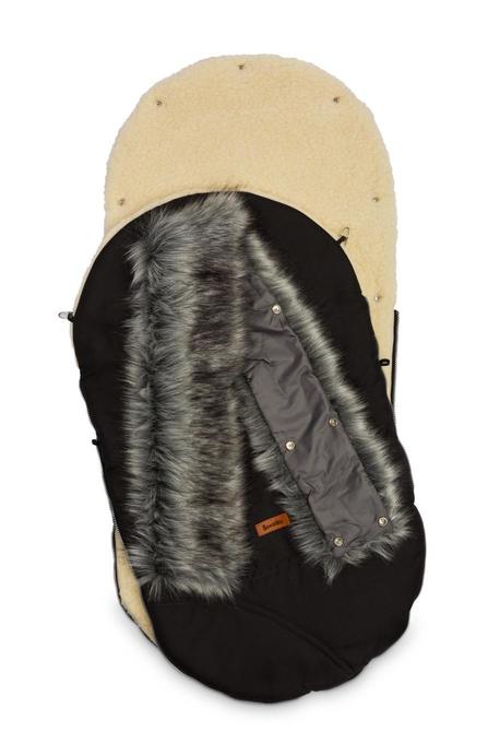 Sac de lână de iarnă Eskimo negru