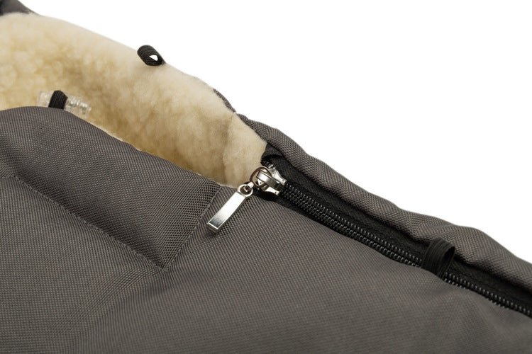 Чувалче За Детска Количка – Графитена Вълна (95X40) --- BebeMama