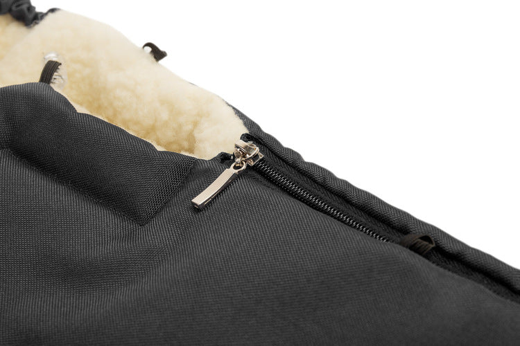 Чувалче За Детска Количка – Черна Вълна (95X40) --- BebeMama