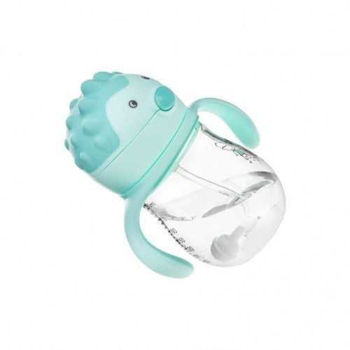 Неразливаща Се Чаша 250 Мл Със Сламка И Двойна Дръжка Мента --- BebeMama