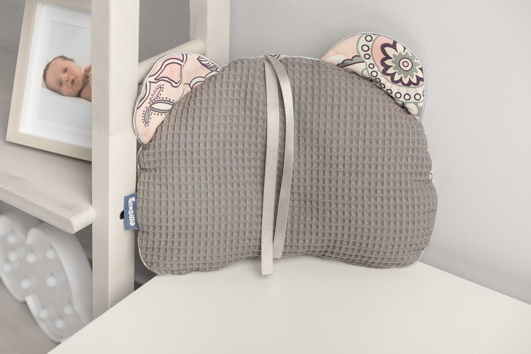 Възглавница За Количка– Waffle India Graphite --- BebeMama