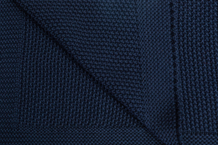 Плетено Одеяло – Тъмносиньо 100X80 --- BebeMama