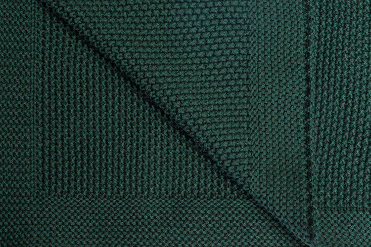 Плетено Одеяло – Тъмнозелено 100X80 --- BebeMama