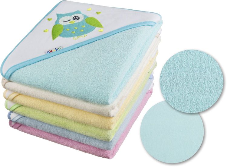 Бебешка Хавлия С Качулка Бухал Екрю --- BebeMama