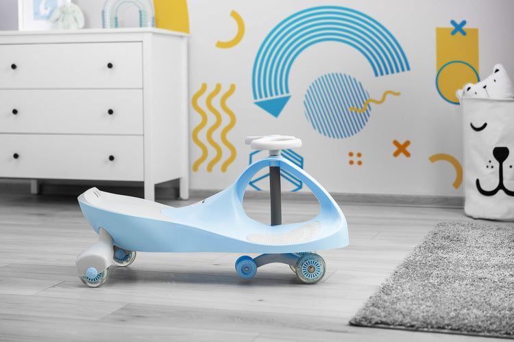 Детска Количка За Яздене И Бутане Wiggle Car Spinner Син Caretero Toyz