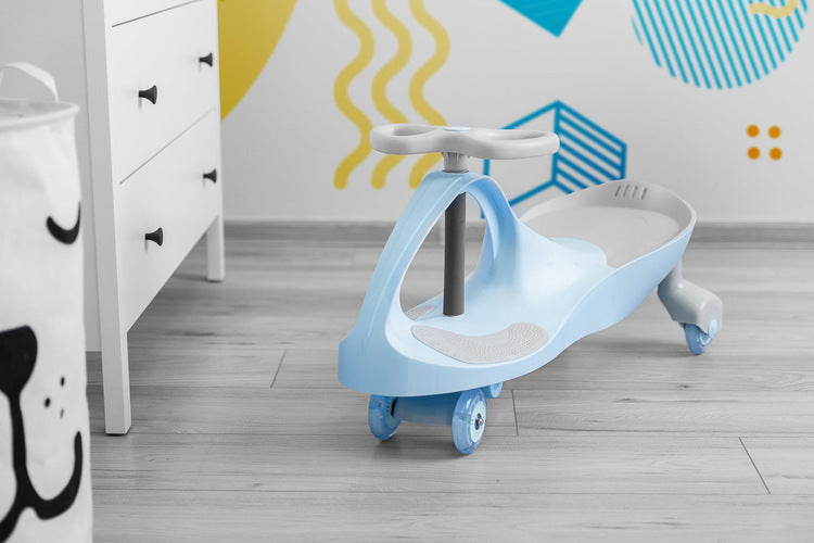 Детска Количка За Яздене И Бутане Wiggle Car Spinner Син Caretero Toyz