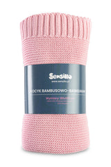 Pătură din bambus și bumbac roz 100x80