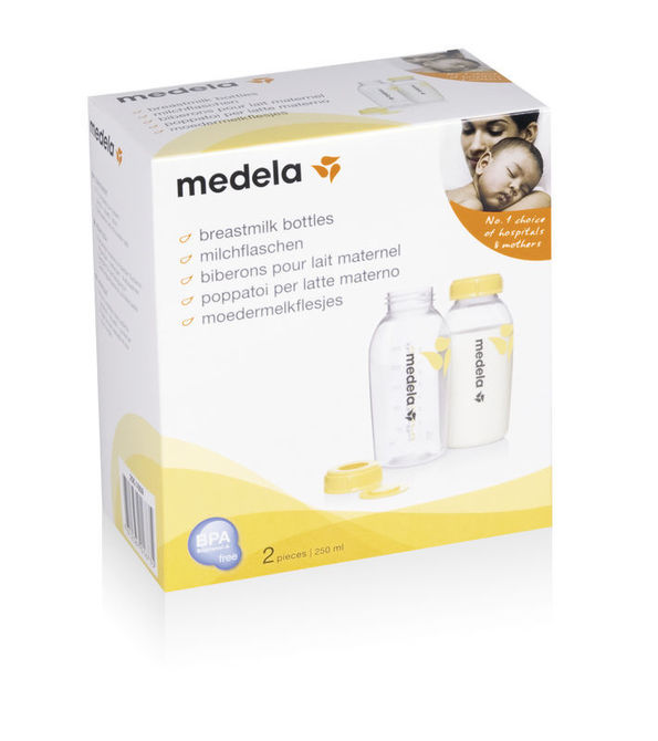 Бутилки За Кърма Medela Опаковка От 2 Бр. 250 Мл Прозрачни --- BebeMama