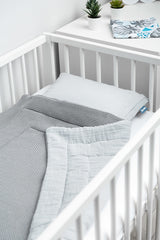 Set de muselină pentru pătuț sau cărucior gri
