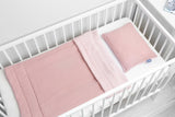 Set de muselină pentru pat sau cărucior roz