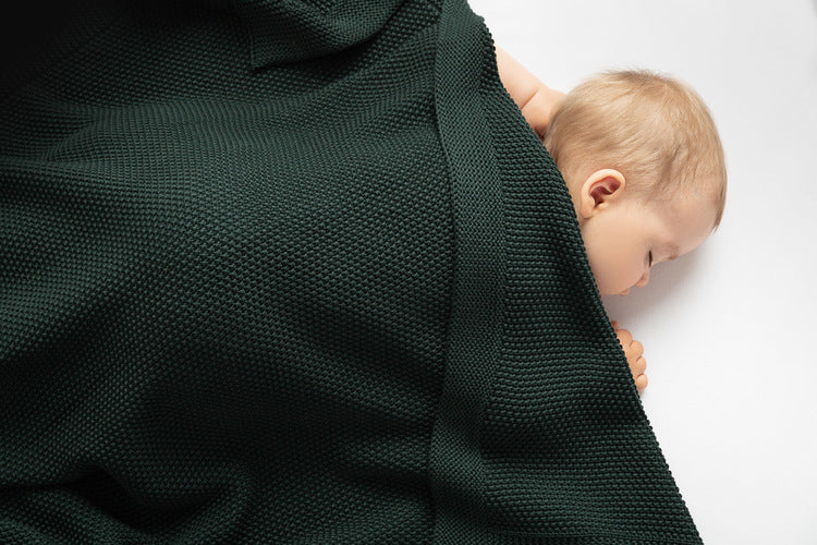 Плетено Одеяло – Синьо 100X80 --- BebeMama